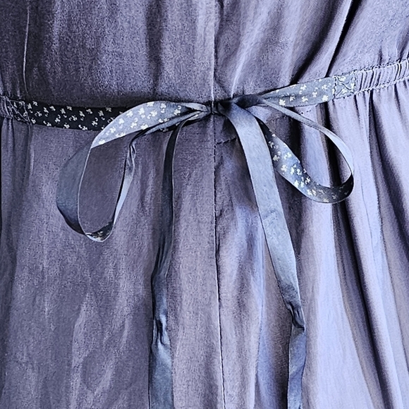 American Eagle Ruffle Short Sleeve Adjustable Waist Mini Dress Blue Size S - Picture 9 of 14